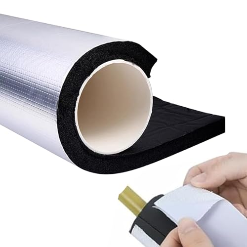 22/27/48/60mm スポンジパイプ断熱材 防水発泡管保温 難燃性および耐久性 フォームパイプ絶縁 保冷 フォームチューブ 保温発泡チューブ ガレージ用 屋内および屋外の水道管 配管断熱ラップ用 耐熱カバー(TK30mm/1.2",ID89mm/3.