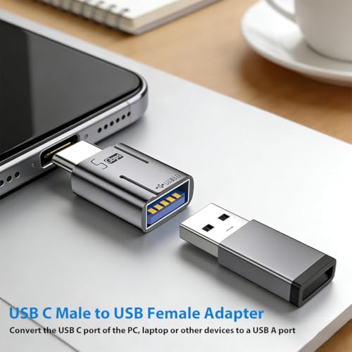 Image of ZORBES 4Pcs USB 3.0 to Type C Male Connector Set, 5Gbps Data Sync Adapter