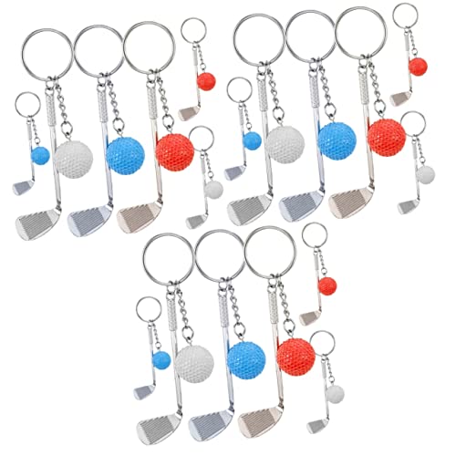 Porte-clés de golf Abaodam lot de 3 pièces pour amateurs de sport et décoration de sac