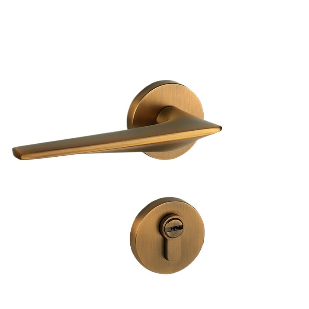 Serrure de porte intérieure magnétique silencieuse or givré B