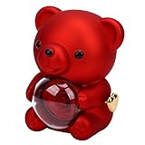 Eminchu Joyero de Oso con Flor, Caja de Regalo con Compartimento de Almacenamiento Secreto, Joyero Romántico con Cajón Oculto, Ideal para Esposa, Madre, Novia, San Valentín, Aniversario y