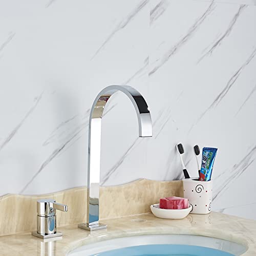 Robinet de lavabo à la mode chrome brillant pour vasque moderne - 2