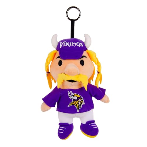 FANMATS NFL Minnesota Vikings Plush Mascot Huddle Buddy Keychain – Collectible Fan Accessory | Bag & Backpack Charm |Durable Soft Plush with Embroidered Details | Great Gift For Fans