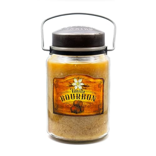 Image of McCall's Candles | Vanilla Bourbon | 26 oz Scented Candle | USA-Poured | Vintage Rustic Jar with Carrying Handle | Warm Spiced Bourbon Fragrance