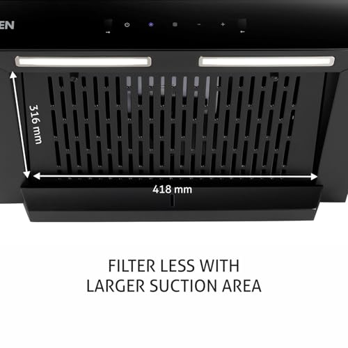 Image of Glen Chimney Hood 6022 Auto Clean 60 Black