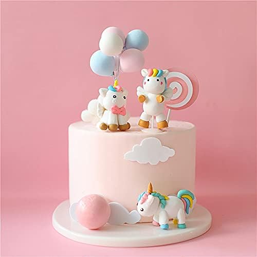 GooParty 23pcs Unicorn Cake Topper Kit Unicorn Brithday Party Supplies Unicorn Brithday Cake Decor 1st Girl Birthday Party Unicornion