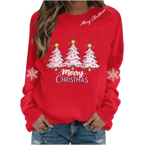 Christmas Sweatshirts for Women Merry Christmas Graphic Pullover Tops - image 2