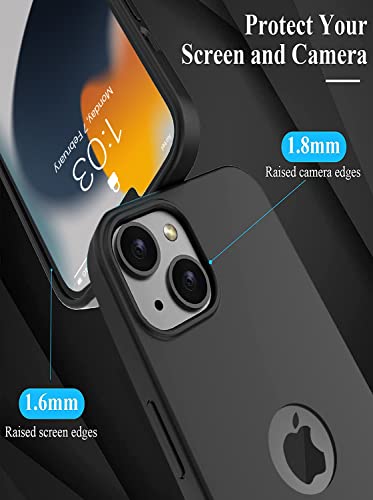 EGOTUDE Soft Slim Flexible Silicone Back Cover Case for iPhone 13 (Matte Black, TPU) 2 41ZQ3JZjRiL