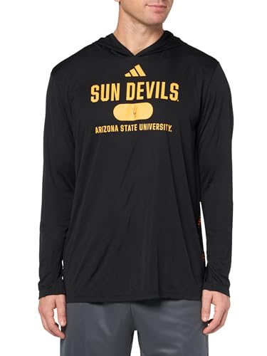 adidas Herren NCAA Designed for Training Lightweight Hoodie Sweatshirt, Schwarz/Team Collegiate Gold/Arizona State University, XS – Ansicht 2