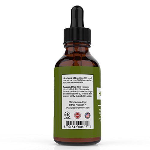 Ultra Hemp Oil Targets Tension- Hemp Oil 500Mg. Hemp Oil Extract With Omega 3, Omega 6, Omega 9 - Natural Hemp Extract Via Hemp Oil Drops. #TOP6