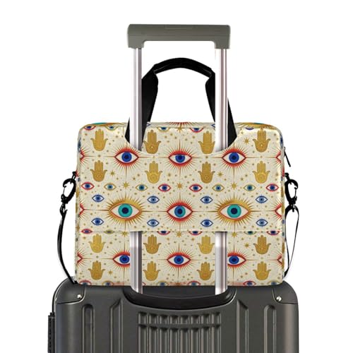 Maletín para Laptop Beige de 15.6 pulgadas con Asa y Correa miniatura 4