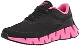 Reebok Girls Zig Dynamica 2.0 Running Shoe, Black/Atomic Pink, 5 Big Kid