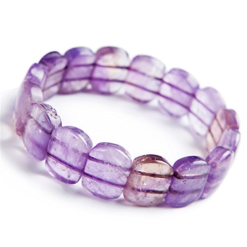 Bracelet améthyste et amétrine violette extensible : fini les fermoirs difficiles à mettre
