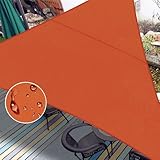 Love Story 16'5'' x 16'5'' x 16'5'' Triangle Orange Red Waterproof Sun Shade Sail Perfect for Outdoor Patio Garden