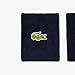 Lacoste Unisex Sport Stretch Jersey Wristbands, One Size, Navy Blue