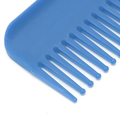 Peine duro para cabello sin mango color azul miniatura 5
