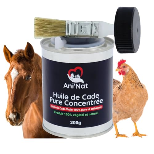 AniNat Huile de Cade Pure Concentrée 100% Naturelle - Pinceau