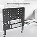 DeskLogics Clamp-on Desk Pegboard – Steel No Drill Desktop Organizer Panel with Gaming Controller Holder, Headphone Hook, and Storage Shelf – Vertical Mount for Office and Home Setup(Black)