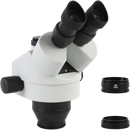 Miniatura 5 de Microscope Accessories Kit 35X 7X 45X 90X Simul-Focal Trinocular Stereo Microscope Head Continuous Zoom 05X 2X Microscopio Microscope Slides Color