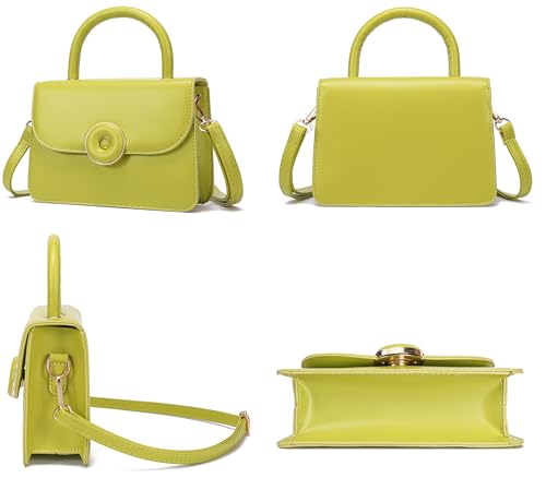 Image of Mini Crossbody Bag for Women, Cute Mini Purse, Ladies Small Top Handle Satchel, Trendy Daily Clutch PU Leather