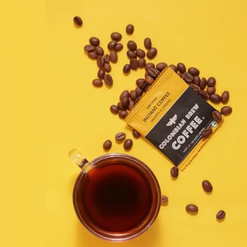 Image of Colombian Brew Coffee Original Instant Coffee Powder- Pack of 200 Sachets- No Sugar, Vegan, Keto-Friendly- Hot & Cold Coffee, Easy Mix, Zero Sugar, Instant Beverage