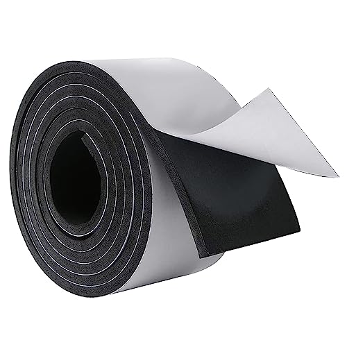 Image of Single Side 6MM Thick High Density Self Adhesive Foam Seal Tape, Weather Stripping Doors and Window Insulation Soundproofing- 72mm Width,5 Meter Length