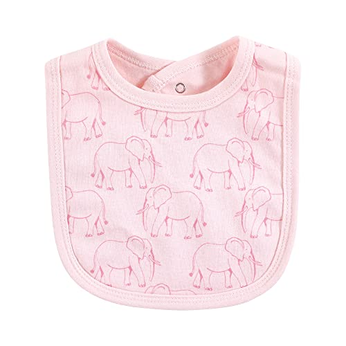 Image of Touched by Nature Unisex Baby Organic Cotton Bibs, Pink Peanut, One Size