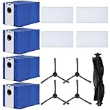 13 pack Replacement Parts for bObsweep Robotic Vacuum Cleaner For Dustin For Orb-i For Ultra-Vision For RC400,1 Main Brush,4 Side Brushes,4 Filters,4 Dust Bags(B)
