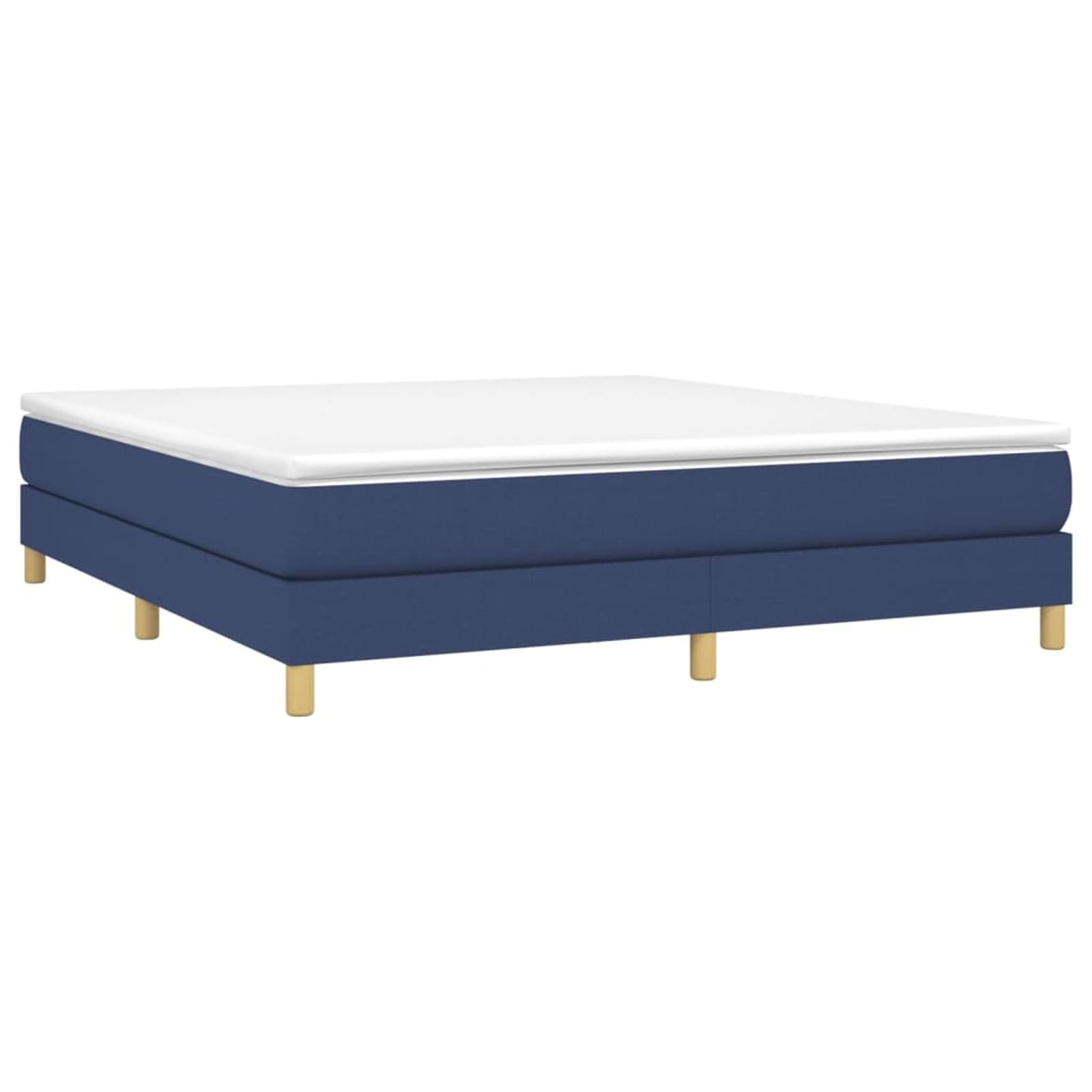 ShGaxin Cadre de lit Spring, sommier, chambres de jeunes, lit relaxant, cadre de lit, meuble de lit, cadre de lit, tissu bleu 160 x 200 cm
