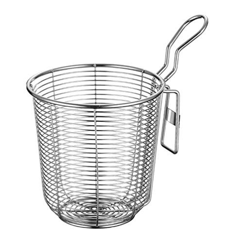Stainless Steel Strainer Colander Basket: Kitchen Pasta Colander Ramen Skimmer Fine Mesh for Spaghetti Noodles Frying Cooking