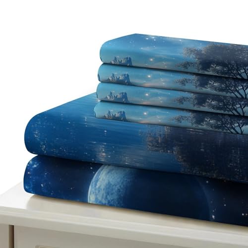 Parure housse de couette paysage spatial 3D de qualité