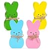 Easter decor 4 pcs bunny table decorations wooden spring signs for home wood rabbit tiered traymantal decor for farmhouse or office party supplies  urban country home decor