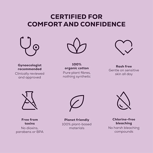 Image of FLAWSOME Ultra-Soft Sanitary Pads for Women & Girls | 10 XXL Pads (Heavy Flow) | 100% Rash-Free | Pure Organic Cotton Sanitary Napkins with Free Disposable Pouches | No Fragrance | No Toxic-Chemicals