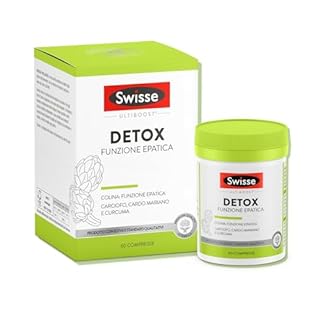 SWISSE Detox - Colina Integratore con Cardo Mariano, Curcuma ed Estratto di Carciofo, Integratori Alimentari per Supporto Funzione Epatica - 60 Compresse Rivestite, Facili da Deglutire, Made in Italy