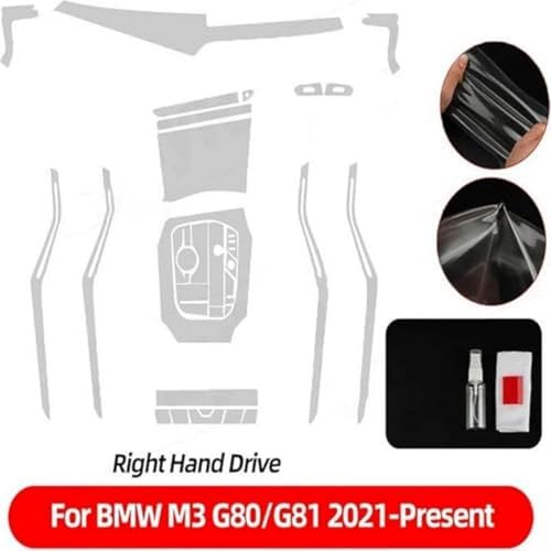Película TPU BMW M3 G80 G81 protectora de consola central de coche 3