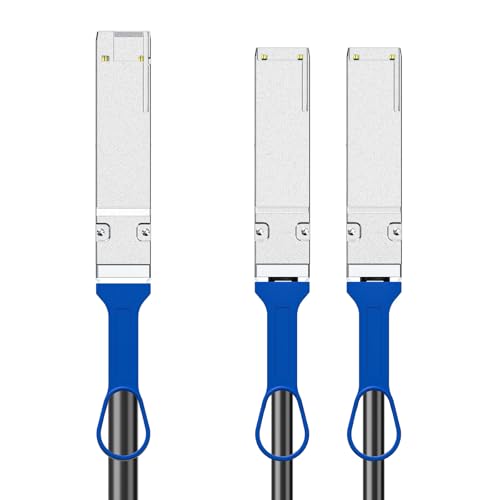 Image of 10Gtek 200GbE to 2x100GbE Splitter DAC, QSFP-DD to 2xQSFP28 (8CHx25G to 2x4CHx25G), for Arista CAB-D-2Q-200G-2M, 2-Meter