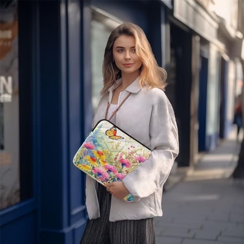 Funda para portátil 13-14'' flores y mariposas miniatura 7