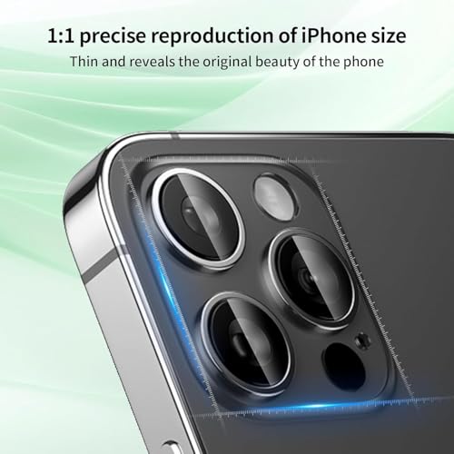Image of Camera Lens Protector Compatible with iPhone 16 Pro (Pack of 3) | 9H Tempered Glass Camera Lens Guard | Scratch Resistant | HD Clear | Anti-Fingerprint | Easy Installation | Bubble Free