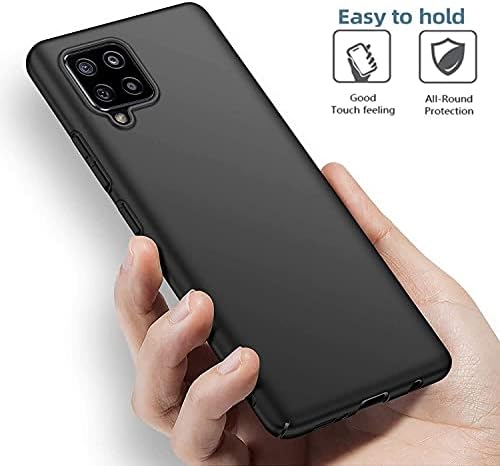 NWNK13 For Samsung Galaxy A42 5G Case Crystal Clear Slim Fit Front & Back 360° Case Built-in Screen Protector Full Body Silicone Gel Mobile Phone Cover for Samsung A42 5G (Clear) (Black)