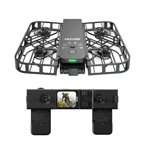 Image of HOVERAir X1 Drone with Camera, Self-Flying Camera Drone with Follow Me Mode, Foldable Mini Drone with HDR Video Capture, Palm Takeoff, Intelligent Flight Paths, Hands-Free Control Black (Standard)