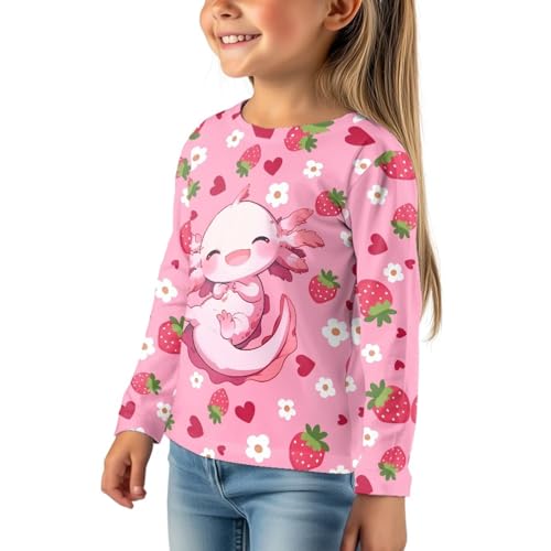 Image of WELLFLYHOM Long Sleeve T-Shirt for Boys Girls 3-16 Years Old Tee Tops Crewneck Pullover Shirts Fall Outfits