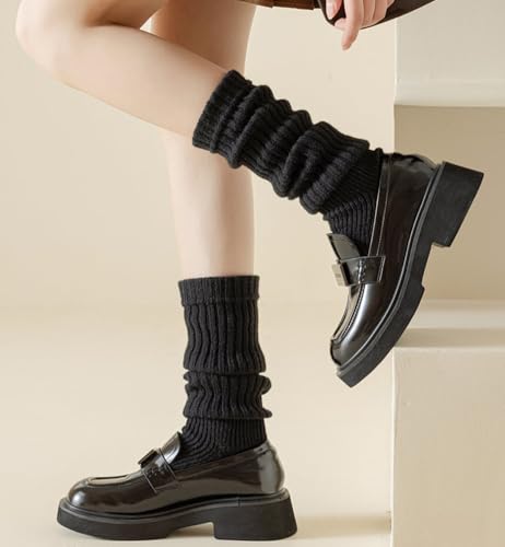 VASANA 35CM Womens Leg Warmers Footless Socks Knitted Long3