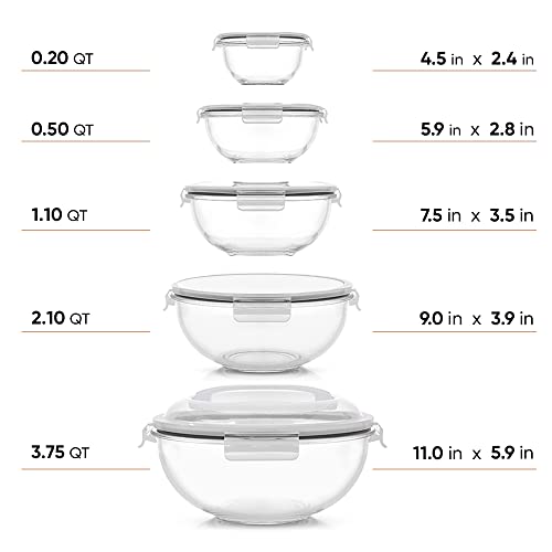 Bols en verre avec couvercles pour conserver la fraîcheur sans odeur