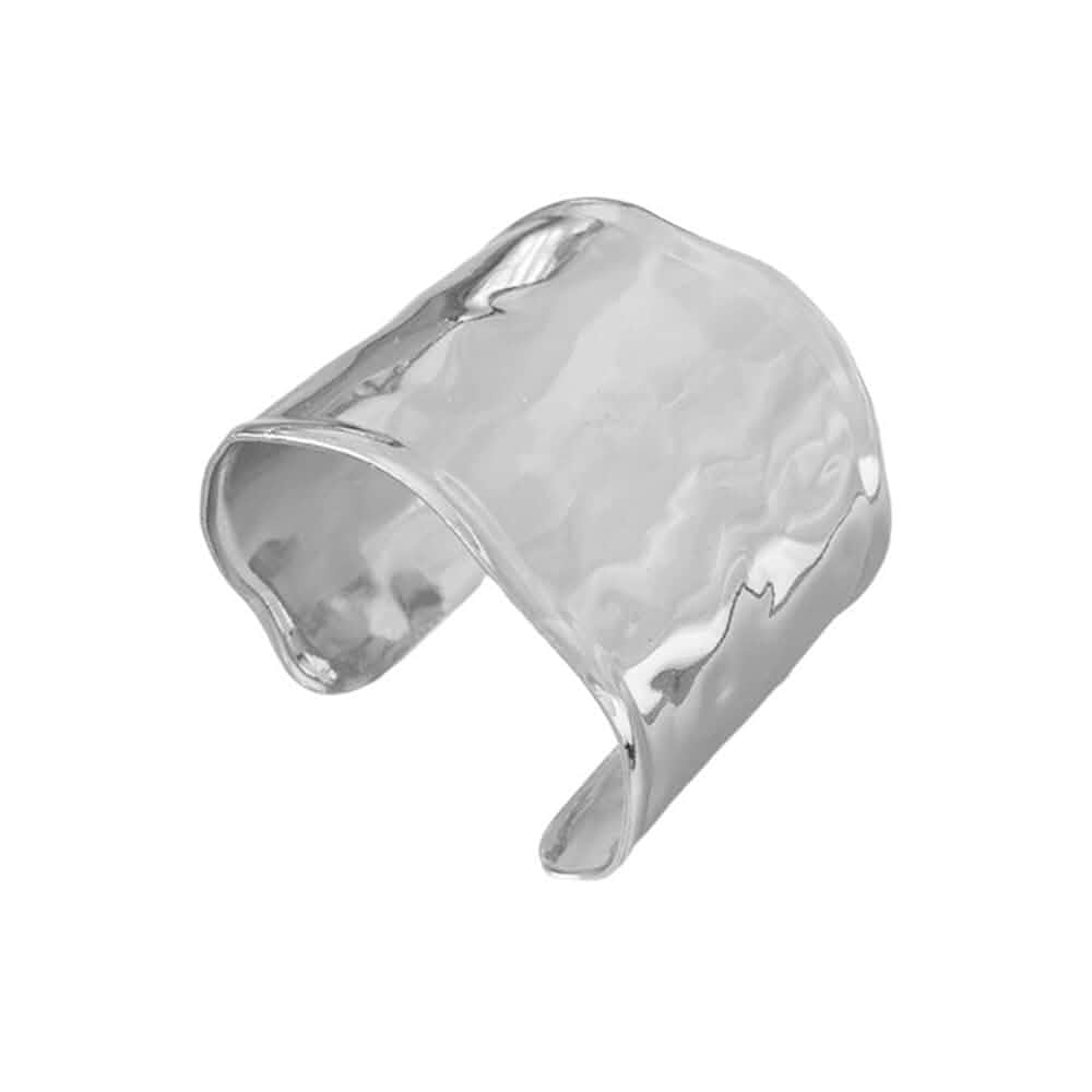 Hammered Chunky Cuff Bracelets for Women Vintage Boho Wide Bangle Bracelet Open Wristband Statement Thick Arm Cuff Gold-Tone Silver Plated Bracelet Minimalist Upper Arm Armband Punk Jewelry for Her