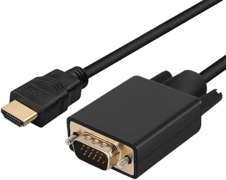 1.8M/6FT HDMI-Compatible to VGA Adapter Unidirectional Converter Cable for PC Desktop to VGA M>oni>tor Projector HDTV