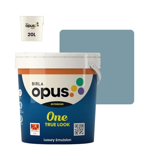 Image of Birla Opus One True Look Luxury Emulsion Paint (20L, Dusk Settles, Soft Sheen Finish) | Anti-Fading, UV & Algae Protection, Strong Film Intergrity | For Exterior Walls of Home, Office