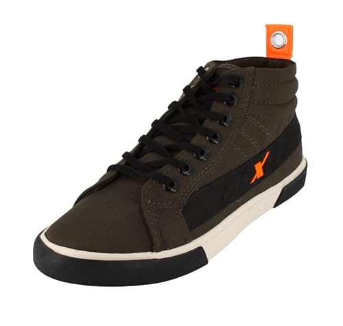 SC0620G Dark Olive Neon Orange Sneakers