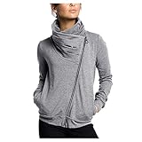 Damen Kapuzenpulli Solide Langarm Pullover Shirts Oberteile Bluse Sweatshirt Mantel