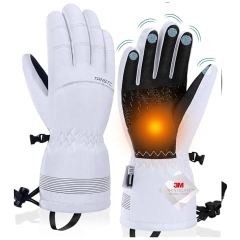 TANSTC Winter Gloves Men Women Waterproof Touchscreen Ski Gloves, Thermal Snow Gloves with Windproof Cuff, Cold Weather Gloves for Cycling, Running, Hiking, Snowboarding, Skiing Cover