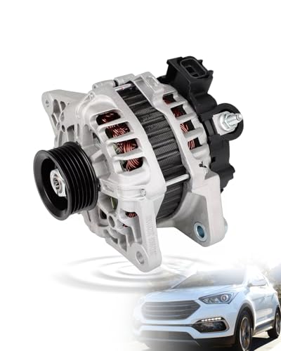Image of 37300-2G061 Alternator 12V 150A Compatible with 2015-2020 Hyundai Kia | 2015-2019 Sonata 2017-2018 Santa Fe 2016-2020 Optima 2015-2020 Sorento Replace 104211-8790 373002G061